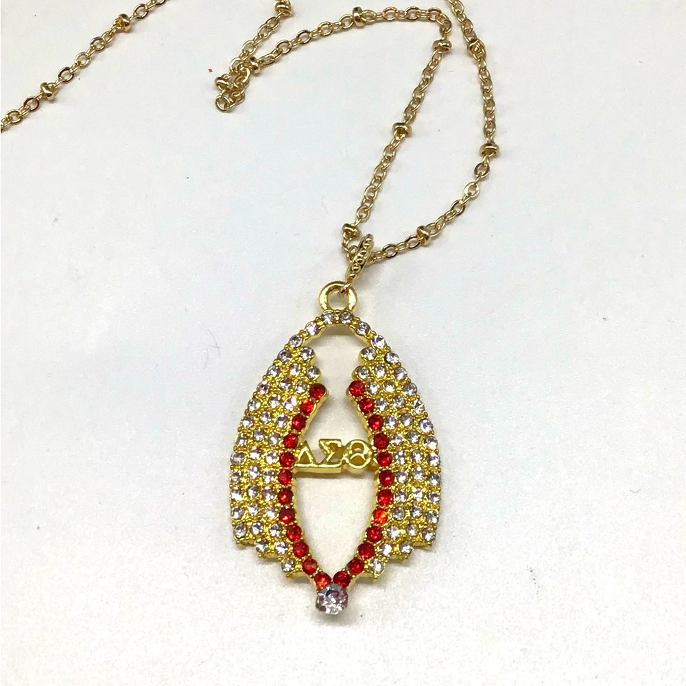 Delta Sigma Theta Gold Necklace